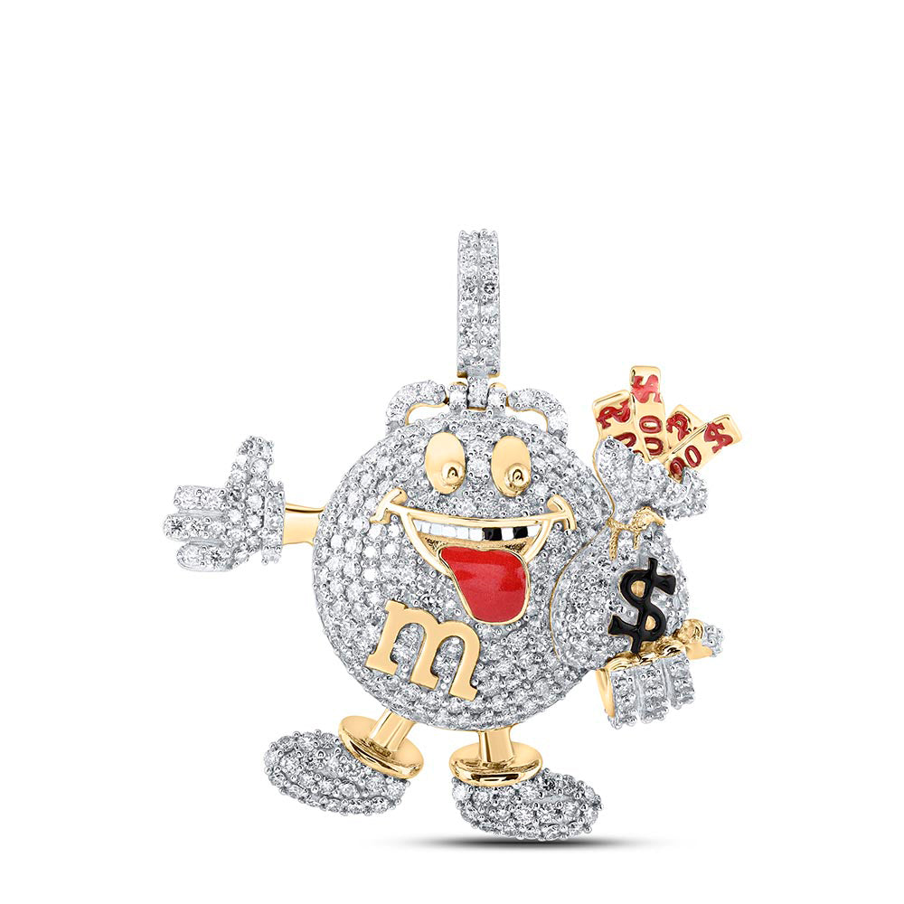 2 7/8 CTW-DIA NK MONEY BAG MENS CHARM