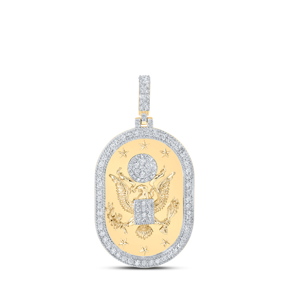1 3/8CTW-DIA NK ?EAGLE? MENS CHARM
