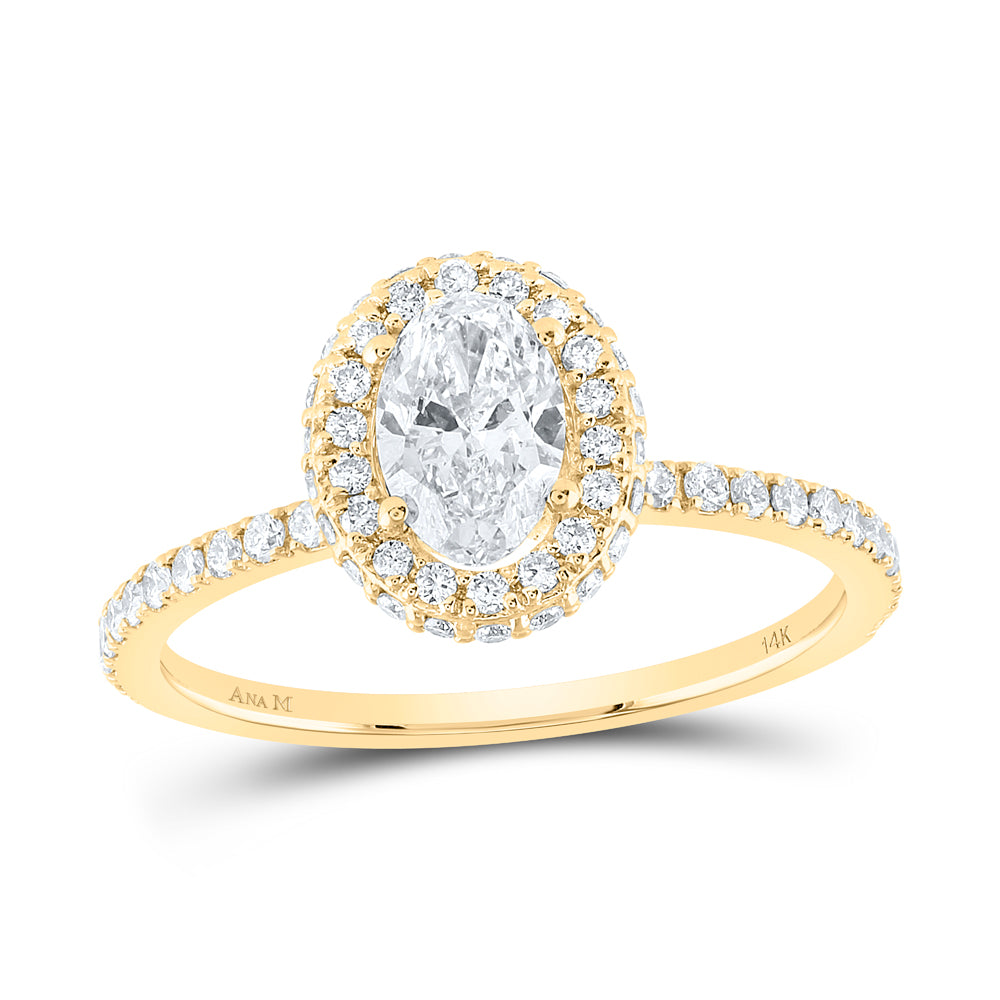 1CTW-DIA ANA M 1/2CT-COV SINGLE HALO ENGAGEMENT RING