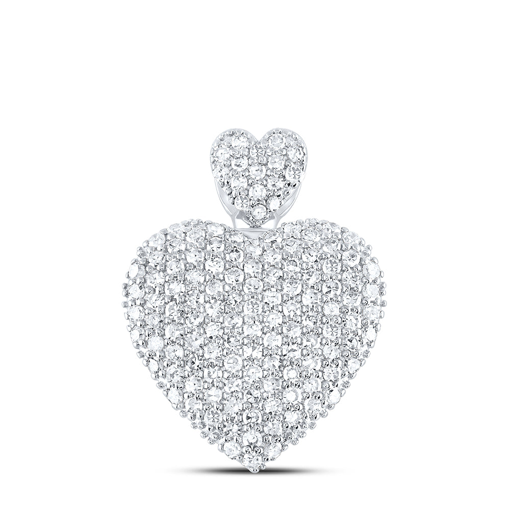 3/4CTW-DIA NK URN HEART PENDANT