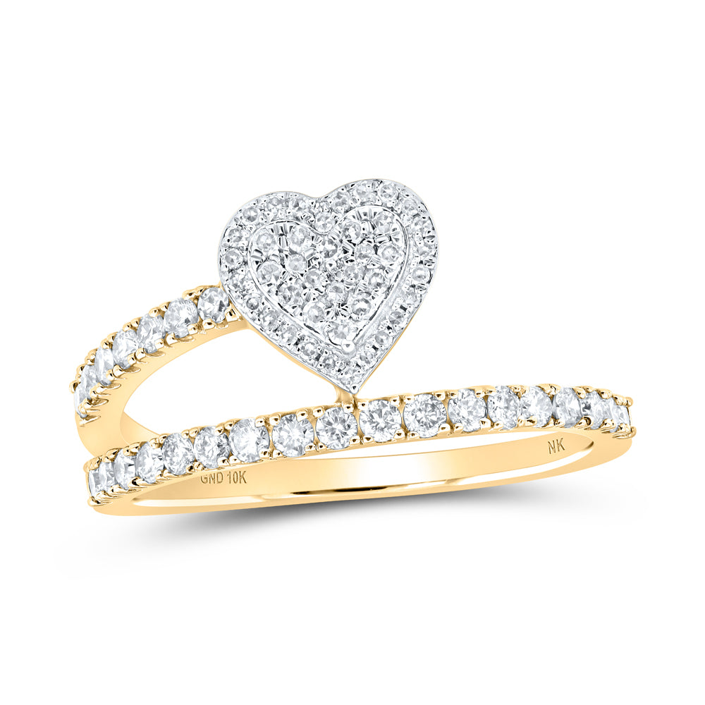 1/2CTW-DIA NK HEART RING