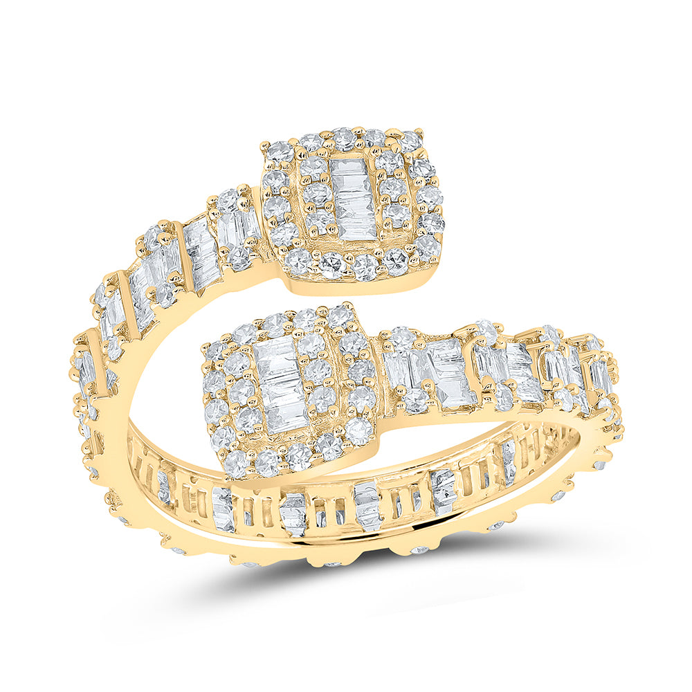 1CTW-DIA NK CUSHION SHAPE CUFF RING