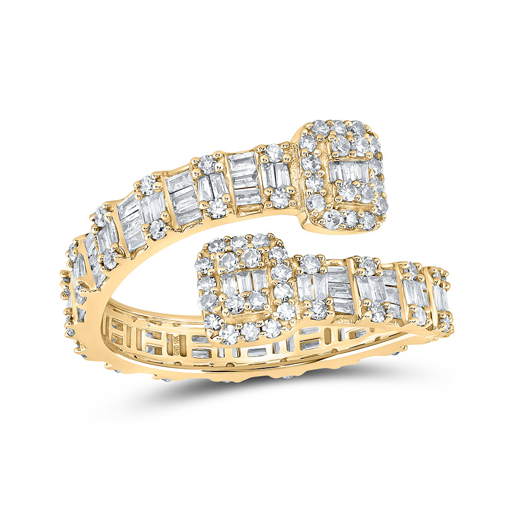 1CTW-DIA NK SQUARE SHAPE CLUFF RING