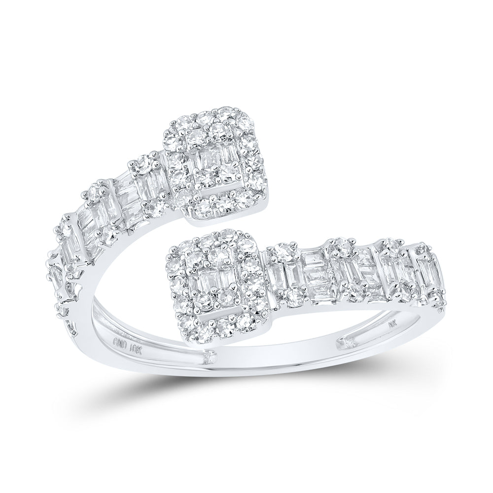 1/2CTW-DIA NK SQUARE SHAPE CLUFF RING