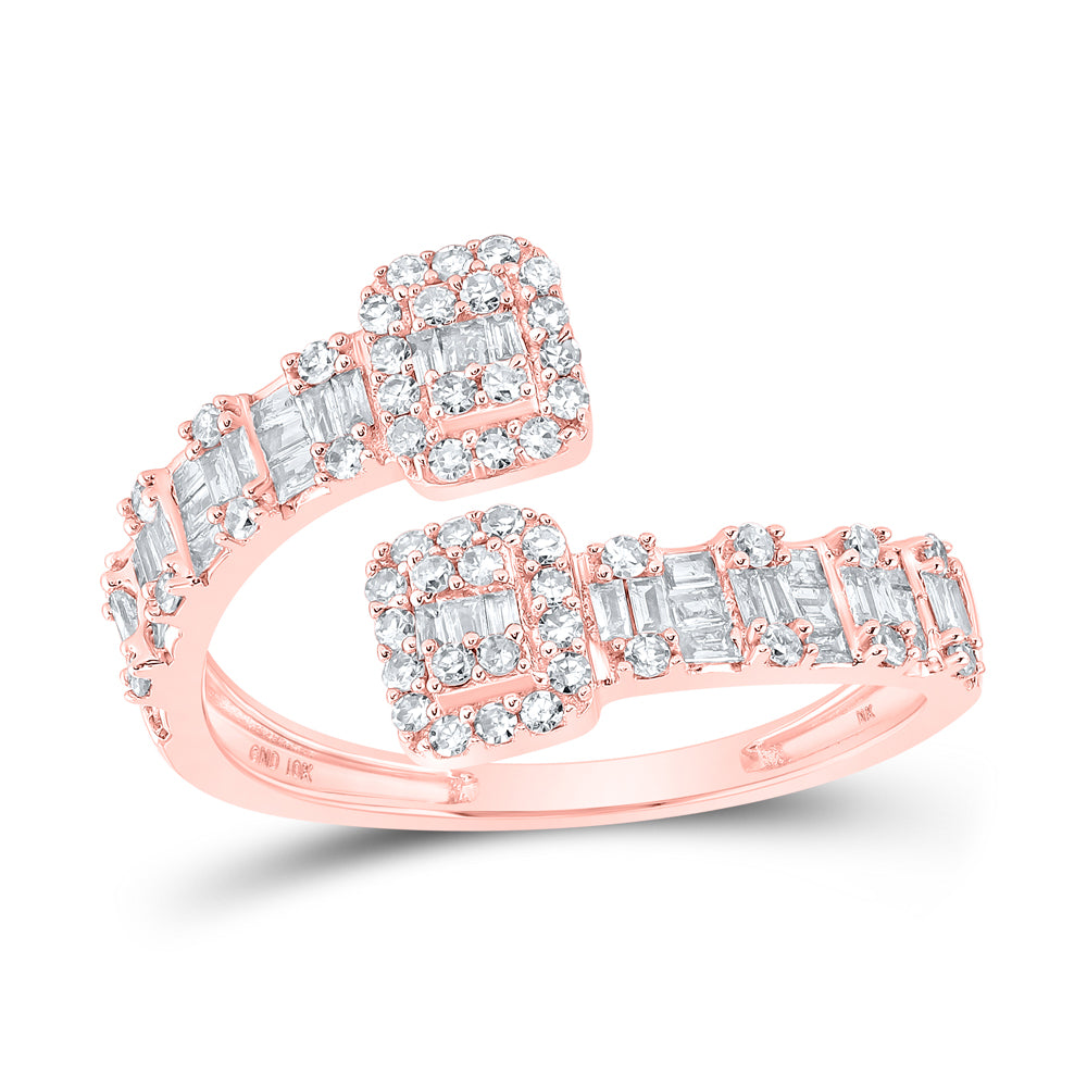 1/2CTW-DIA NK SQUARE SHAPE CLUFF RING