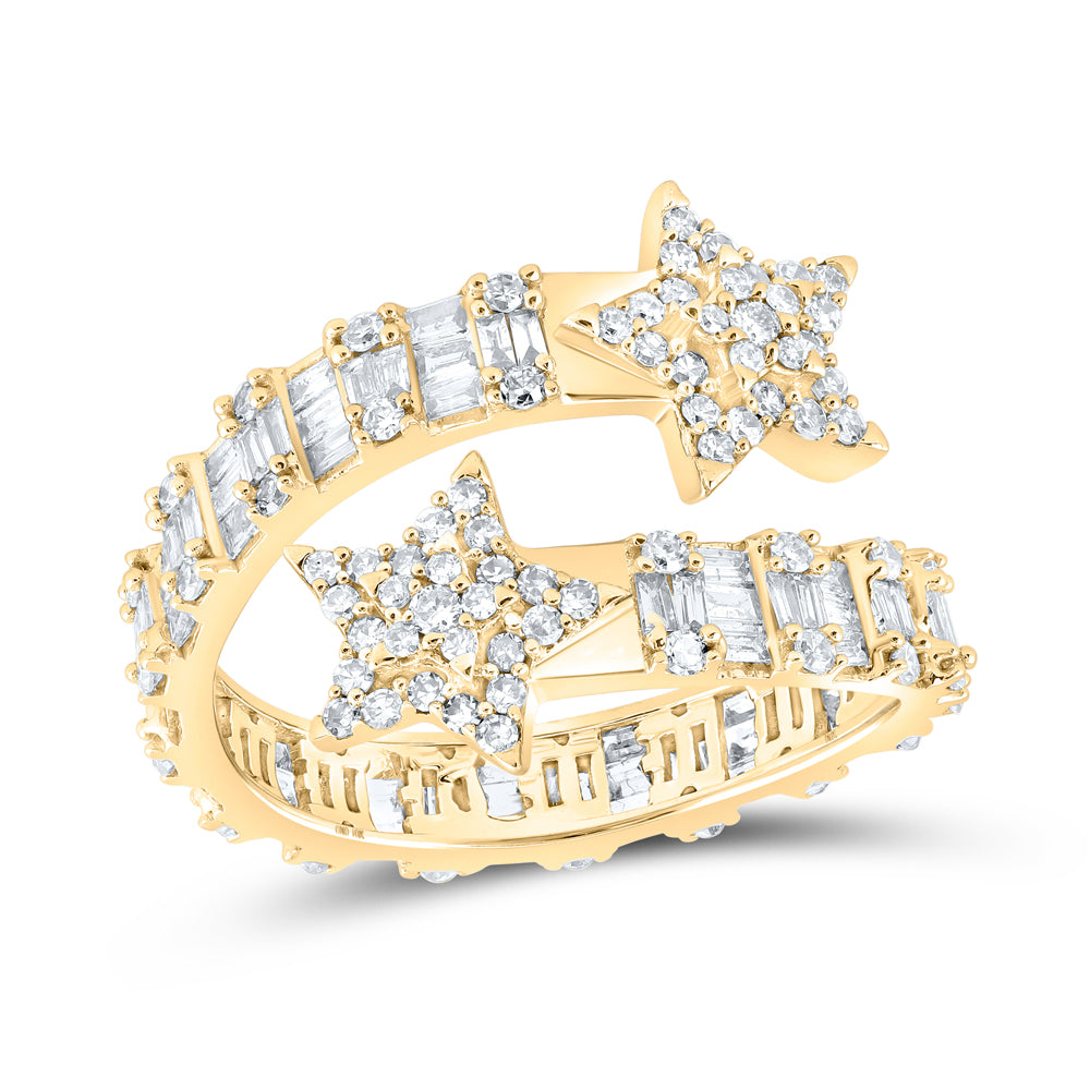 1 CTW-DIA NK STAR CUFF RING