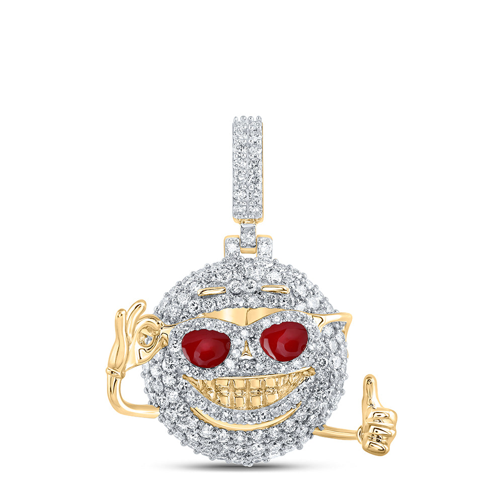 1 5/8CTW-DIA NK EMOJI MENS CHARM