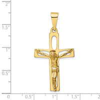 Load image into Gallery viewer, 14k Polished Crucifix Pendant
