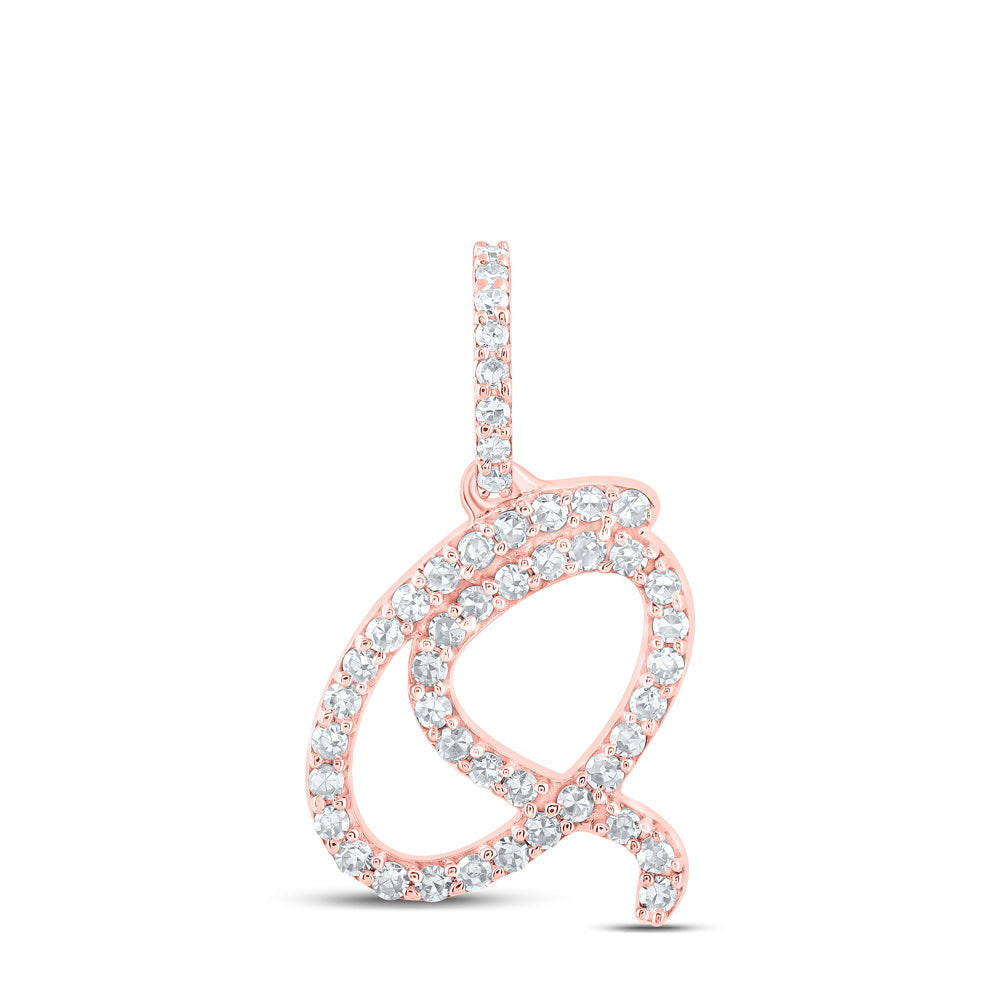 1/5CTW-DIA NK INITIAL "Q" PENDANT