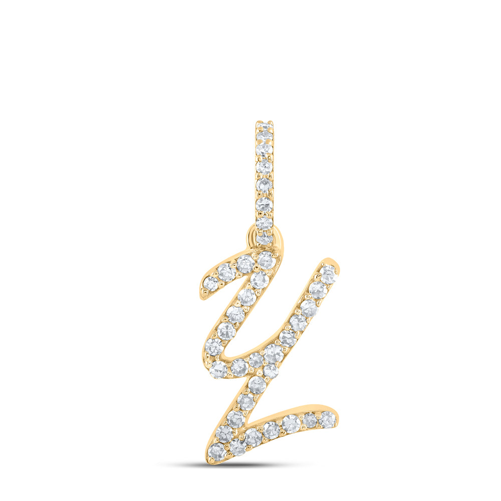 1/8CTW-DIA NK INITIAL "Y" PENDANT
