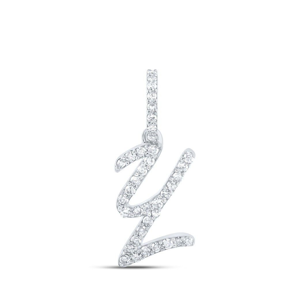 1/8CTW-DIA NK INITIAL "Y" PENDANT