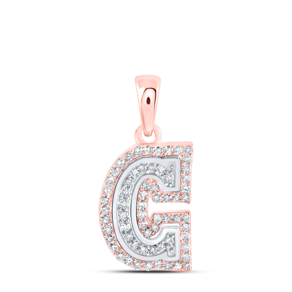 1/5CTW-DIA NK INITIAL "C" PENDANT