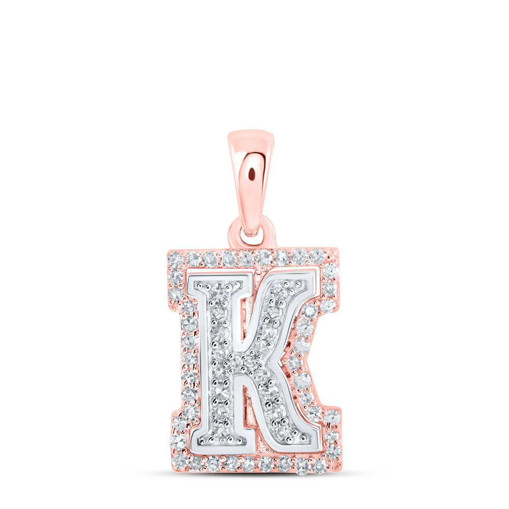 1/5CTW-DIA NK INITIAL "K" PENDANT