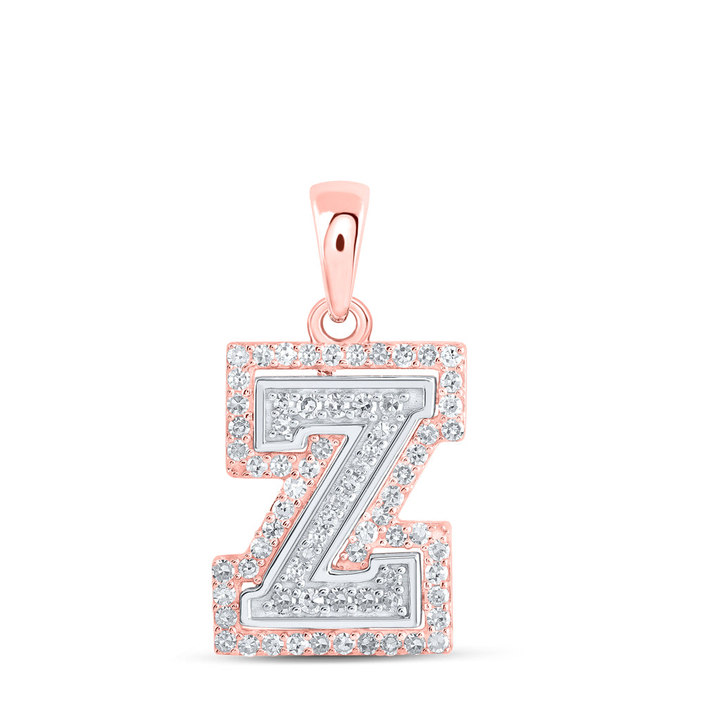 1/4CTW-DIA NK INITIAL "Z" PENDANT