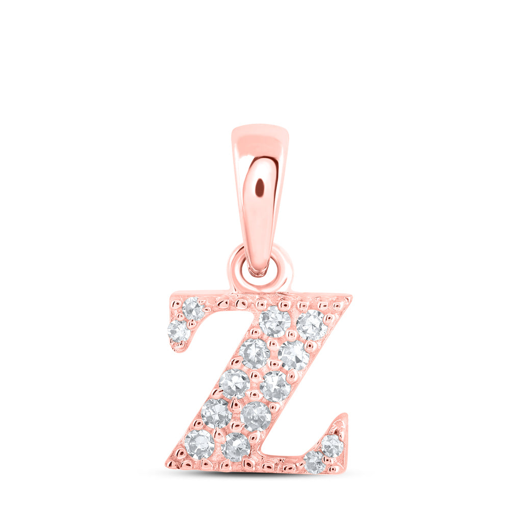 1/20CTW-DIA NK INITIAL "Z" PENDANT