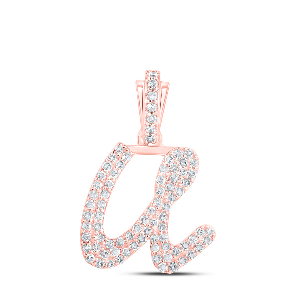 1/3CTW-DIA NK INITIAL "U" PENDANT