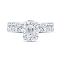 Load image into Gallery viewer, 1CTW-DIA NKE 1/3CT-CEME  SINGLE HALO BRIDAL SET
