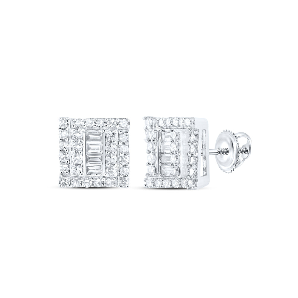 1/2CTW-DIA NK SQUARE EARRING