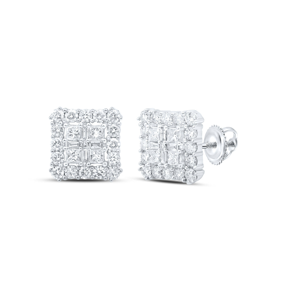 1 1/3CTW-DIA NK FASHION SQUARE EARRING