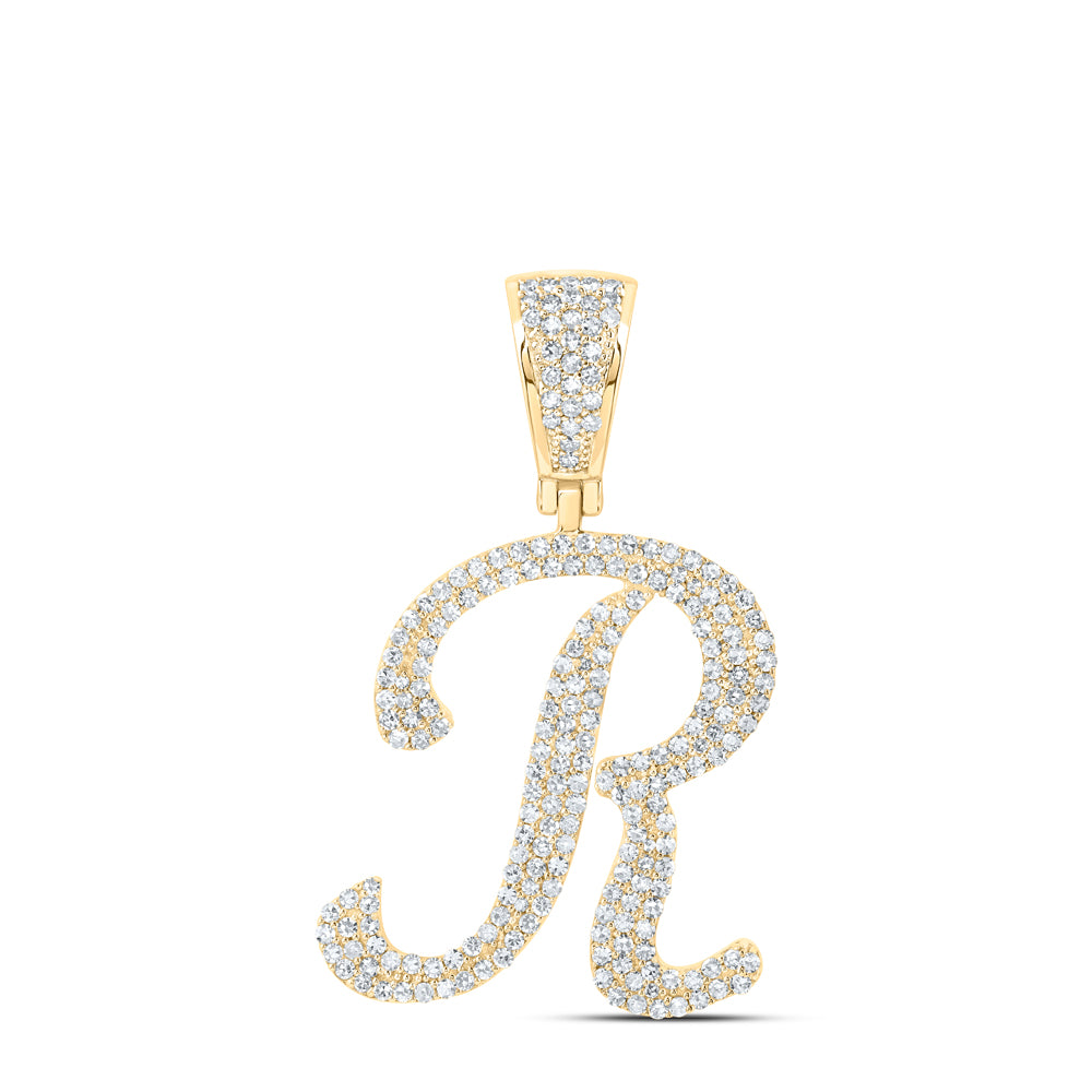 1 CTW-DIA NK INITIAL "R" PENDANT