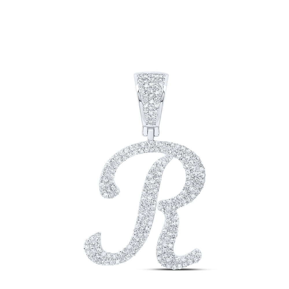 1 CTW-DIA NK INITIAL "R" PENDANT