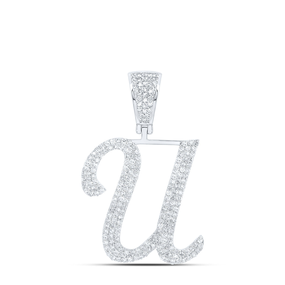 1 CTW-DIA NK INITIAL "U" PENDANT
