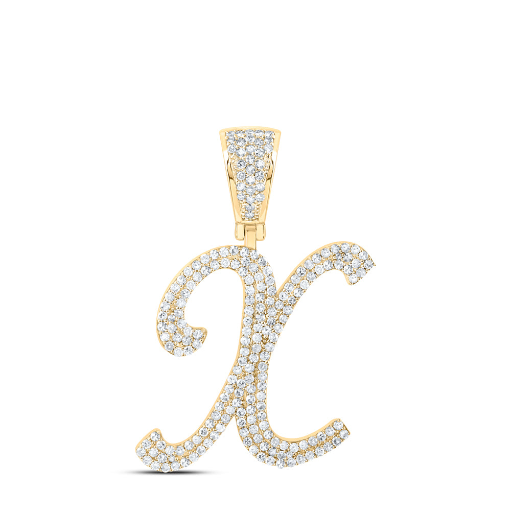 1 CTW-DIA NK INITIAL "X" PENDANT