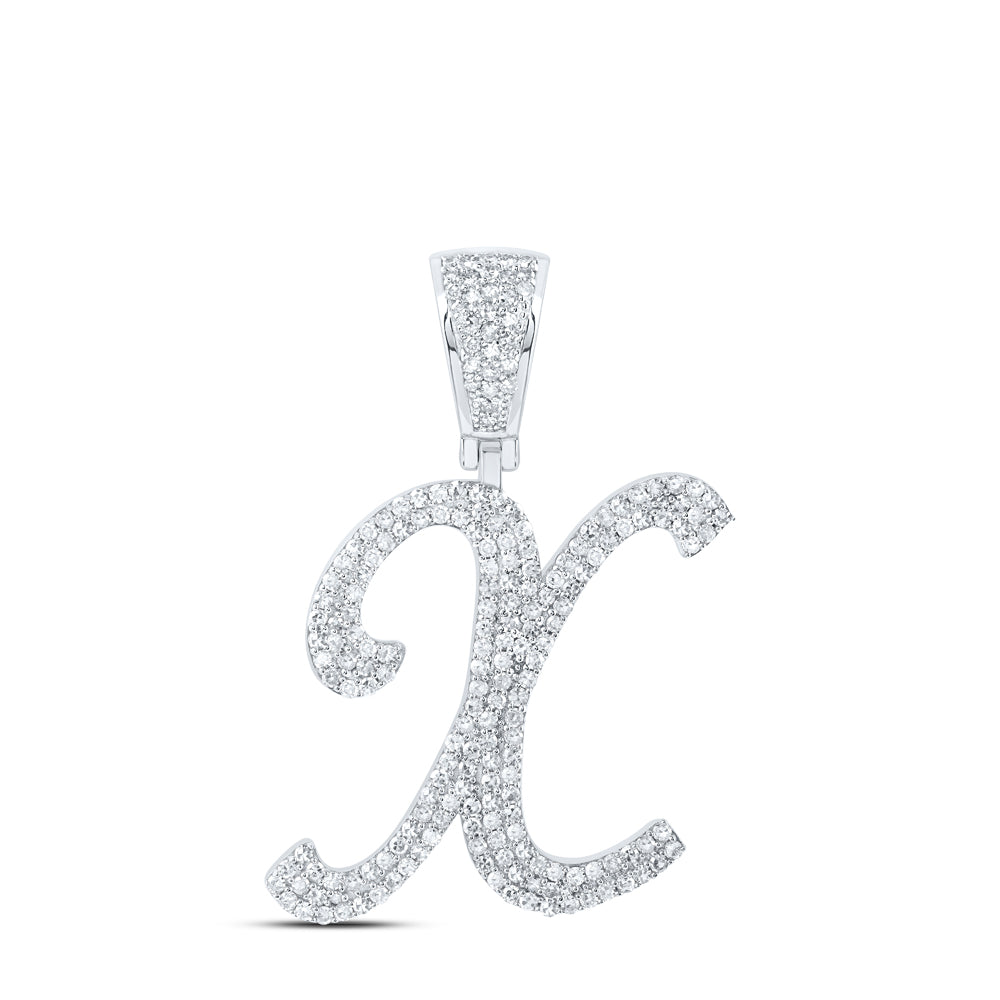 1 CTW-DIA NK INITIAL "X" PENDANT