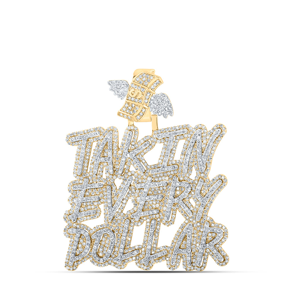 3 5/8CTW-NAT DIA NK TAKIN EVERY DOLAR MENS CHARM