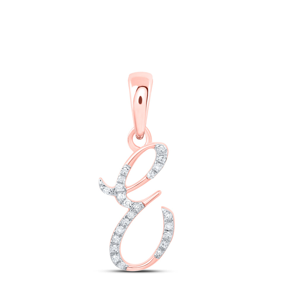 1/12CTW-DIA P1P2 GIFT INITIAL "E" PENDANT