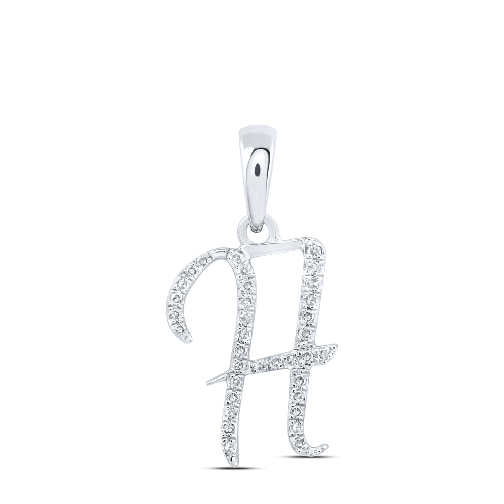 1/10CTW-DIA P1P2 GIFT INITIAL "H" PENDANT