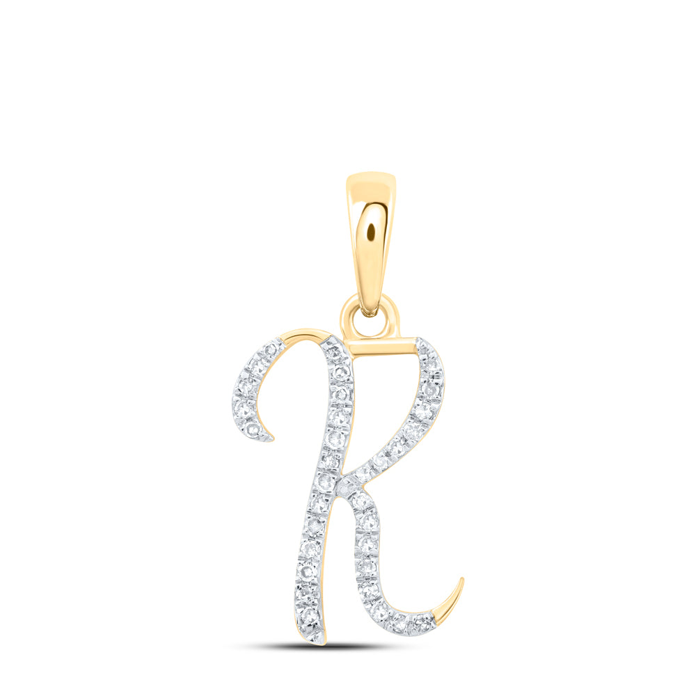 1/10CTW-DIA P1P2 GIFT INITIAL "K" PENDANT
