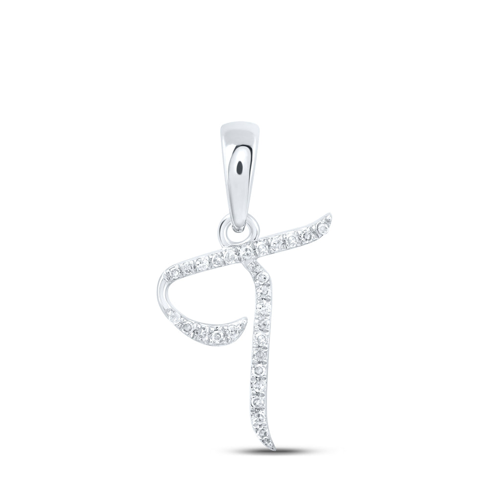 1/12CTW-DIA P1P2 GIFT INITIAL "T" PENDANT