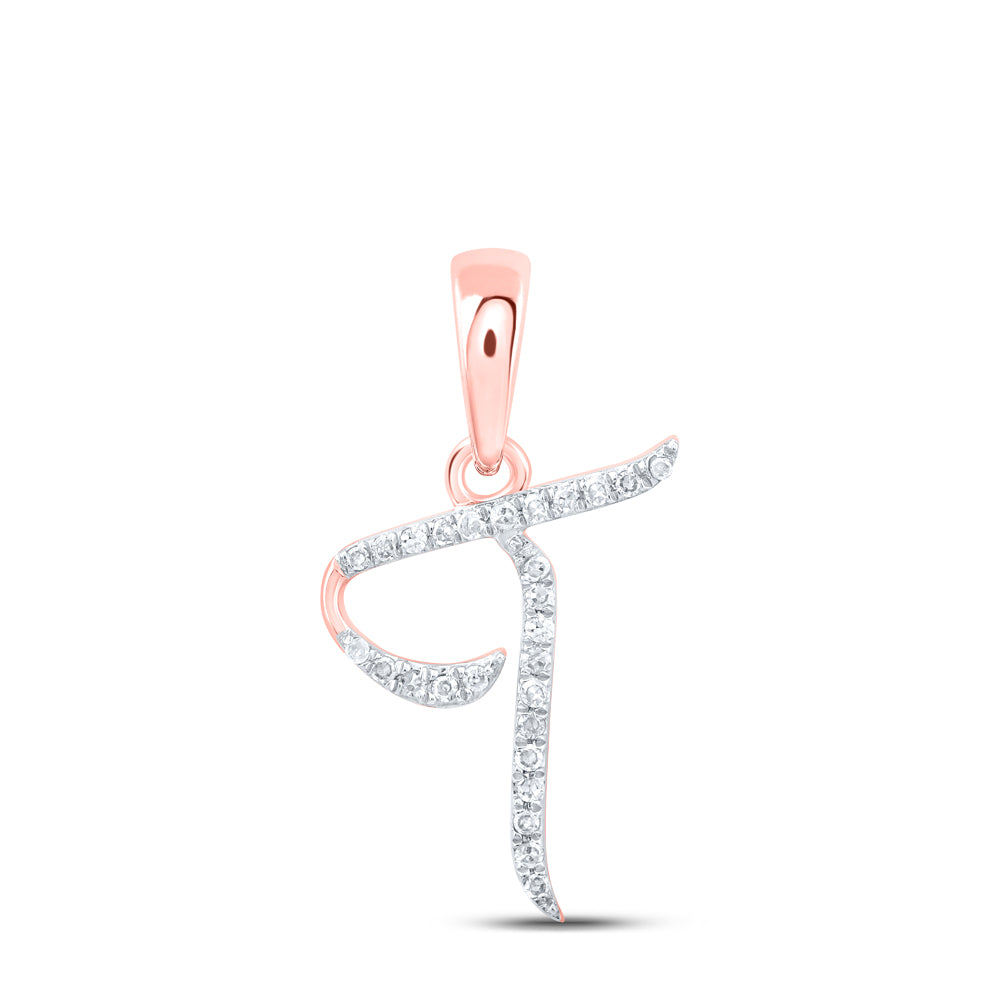 1/12CTW-DIA P1P2 GIFT INITIAL "T" PENDANT