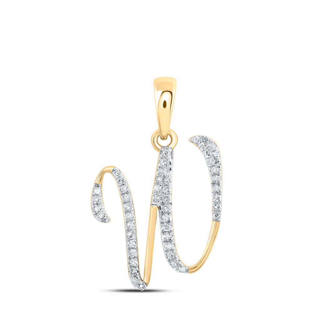 1/8CTW-DIA P1P2 GIFT INITIAL "W" PENDANT