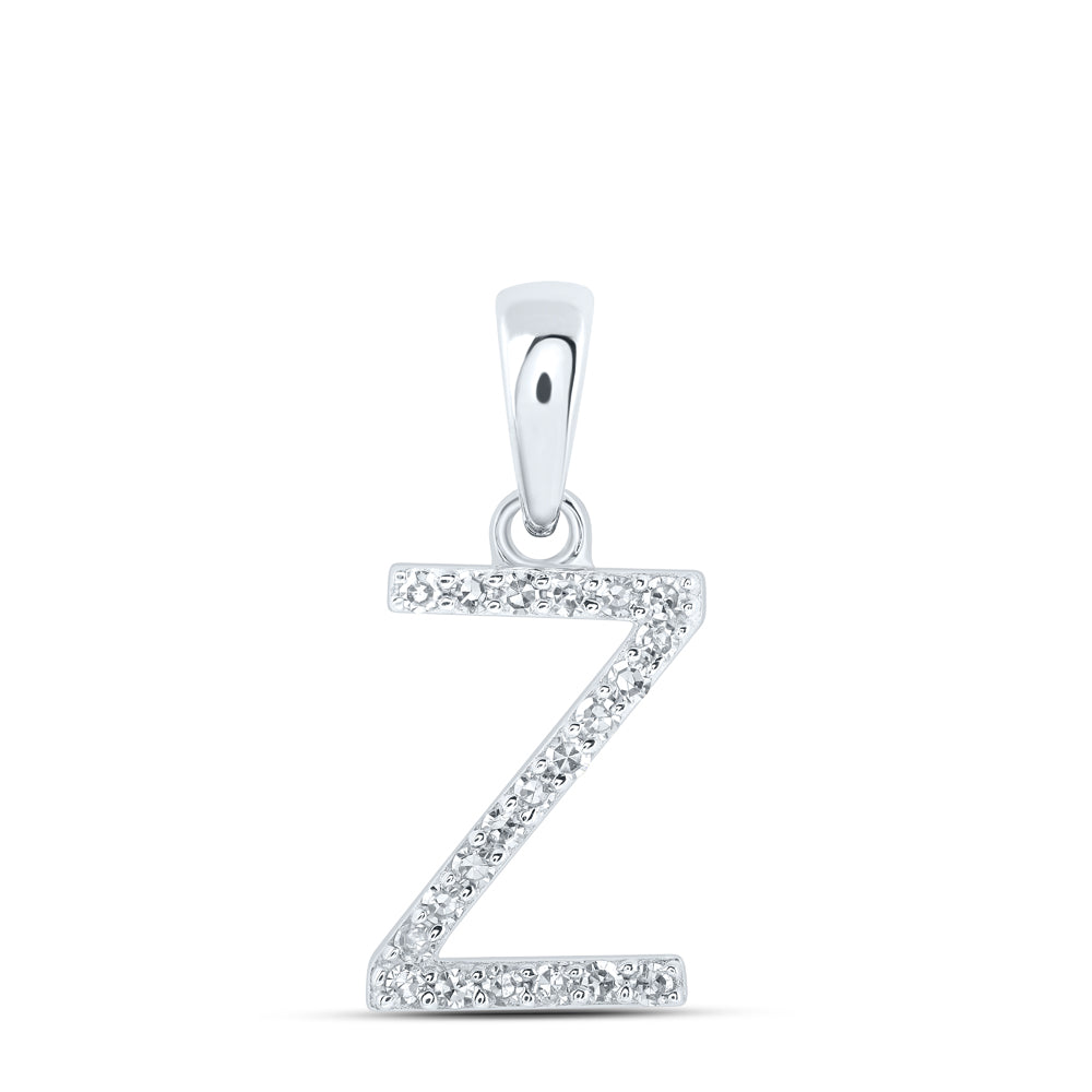 1/10CTW-DIA NK INITIAL "Z" PENDANT