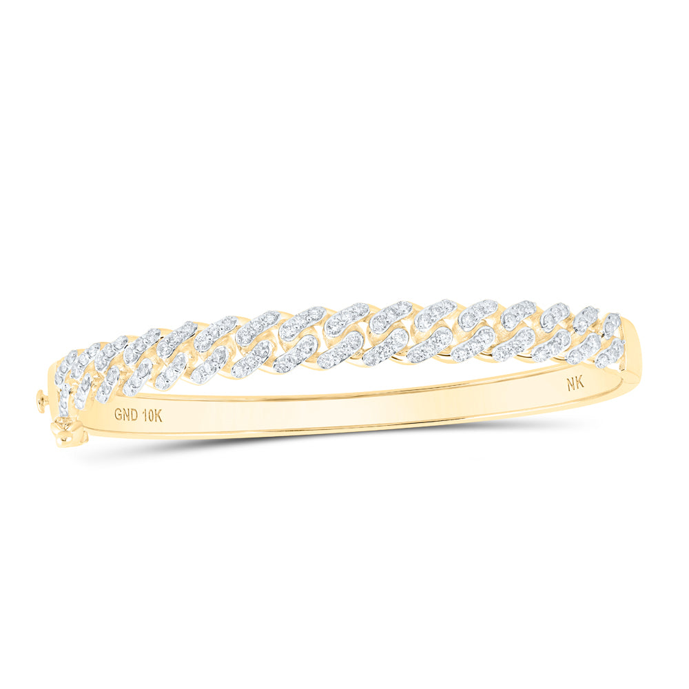 1 5/8CTW-DIA NK (7.50MM) CUBAN CUFF BANGLE