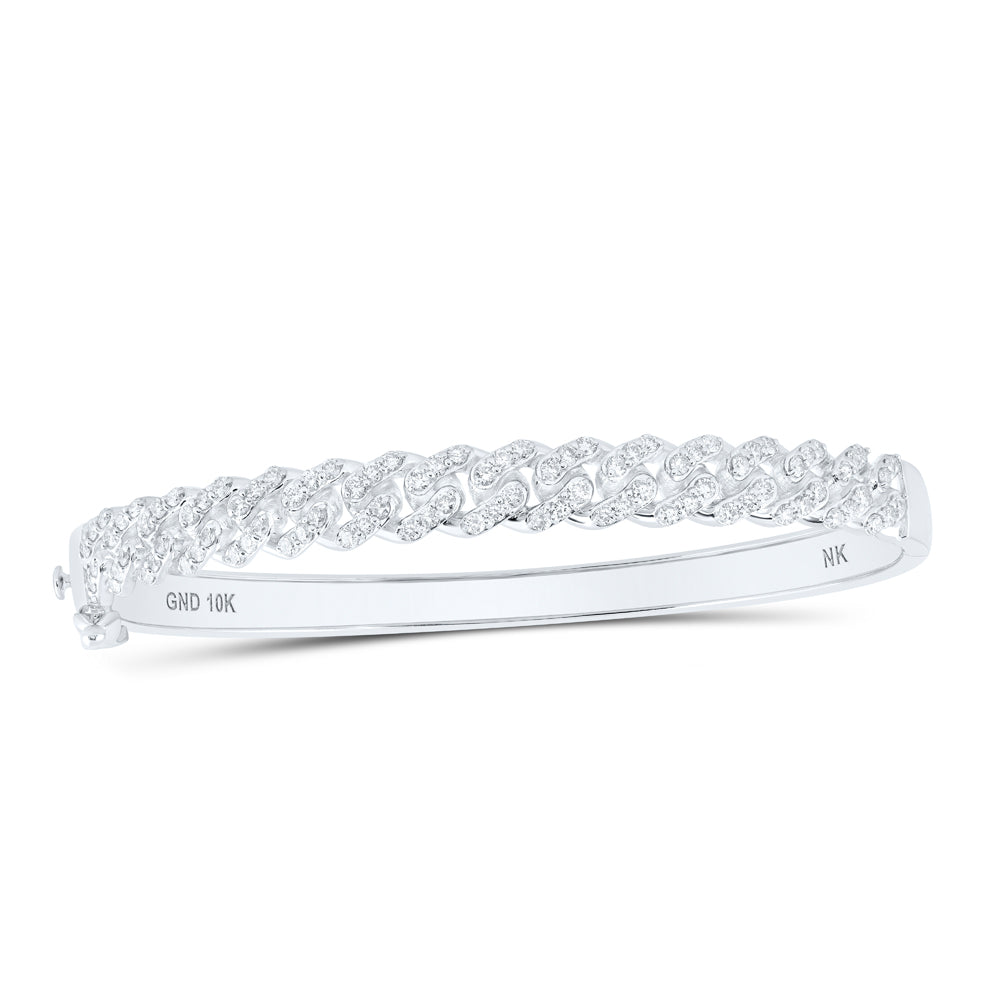 1 5/8CTW-DIA NK (7.50MM) CUBAN CUFF BANGLE