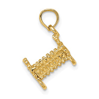 Load image into Gallery viewer, 14k  3D Baby Cradle Charm
