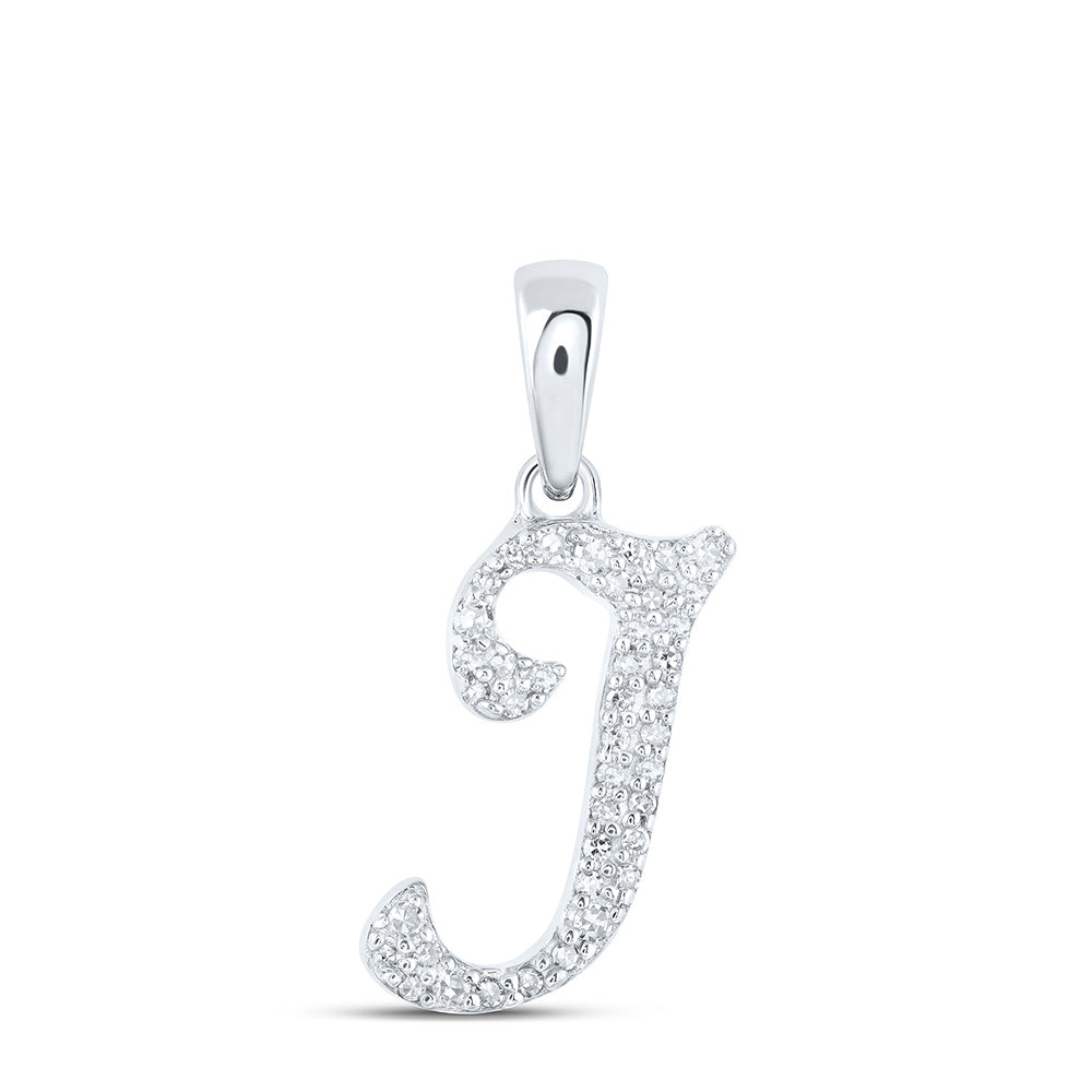 1/8CTW-DIA NK INITIAL "I" PENDANT