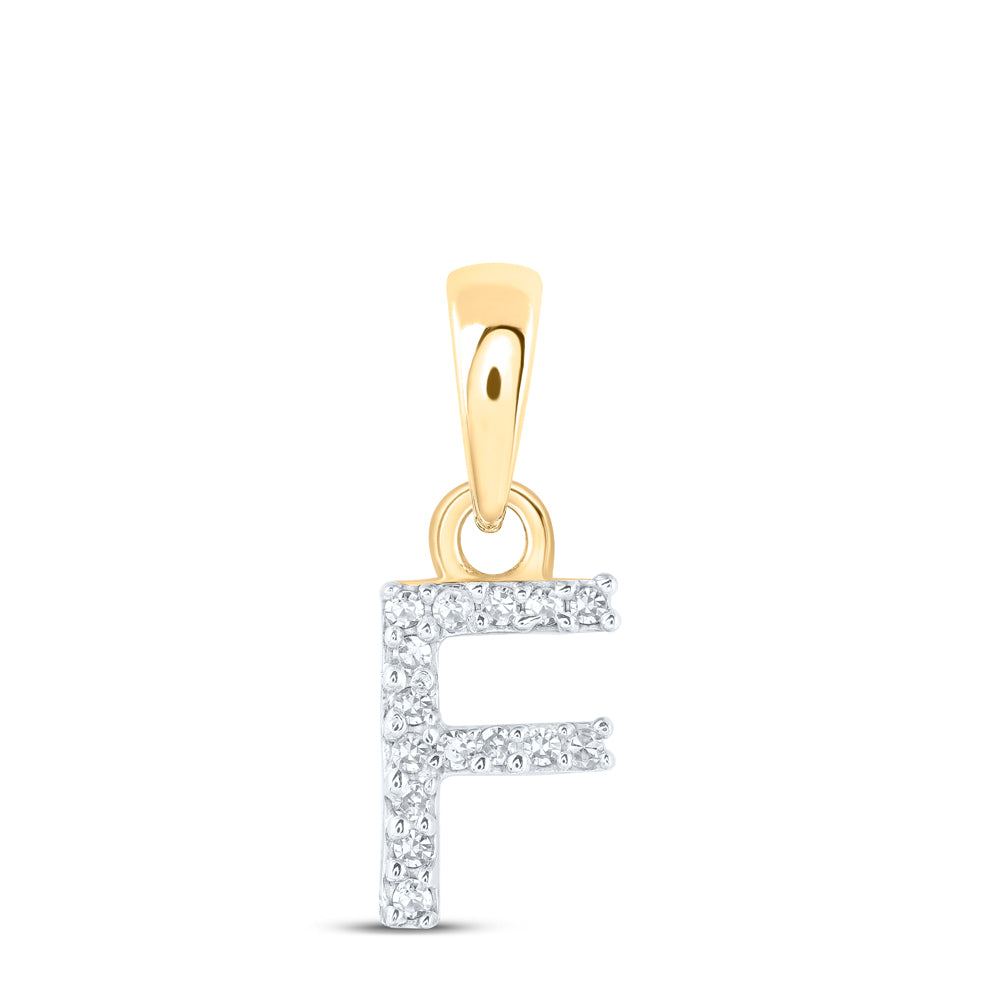 0.03CTW-DIA NK INITIAL "F" PENDANT