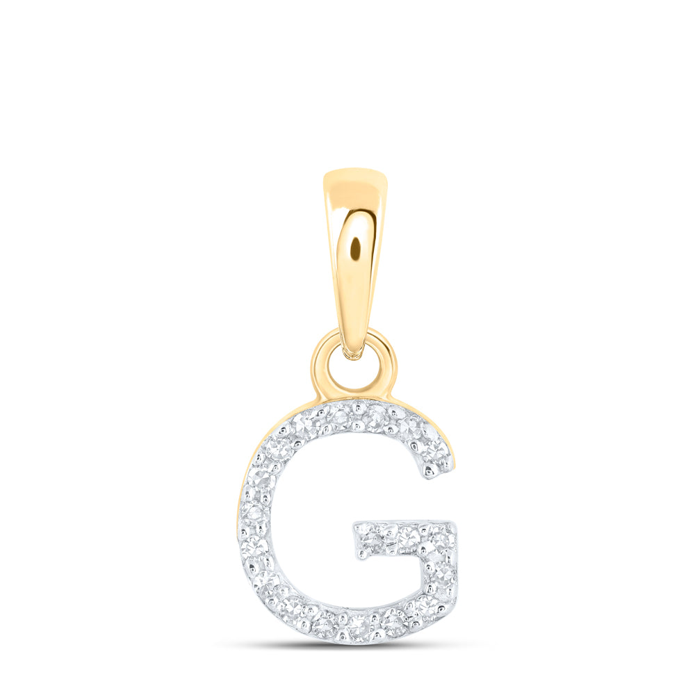 1/20CTW-DIA NK INITIAL "G" PENDANT