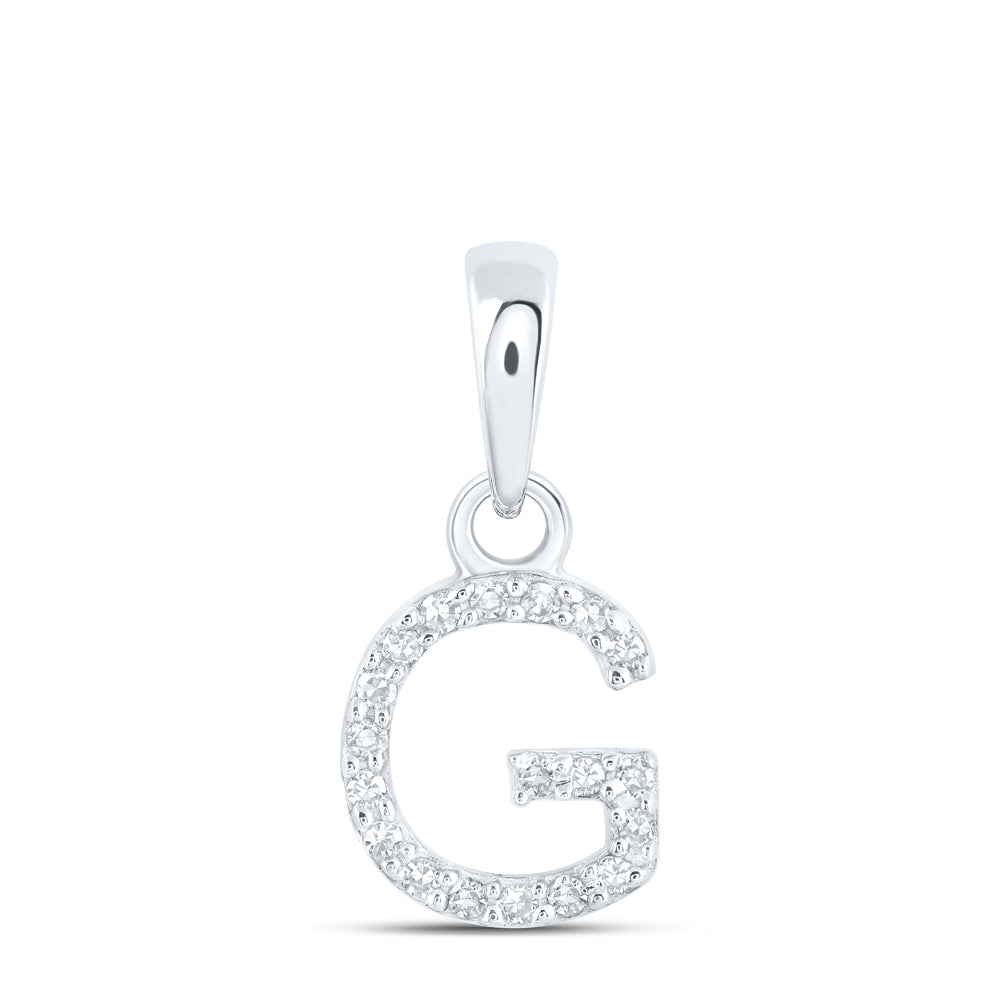 1/20CTW-DIA NK INITIAL "G" PENDANT