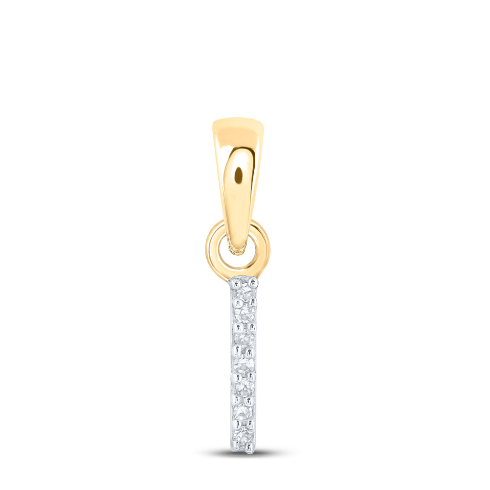 0.02CTW-DIA NK INITIAL "I" PENDANT