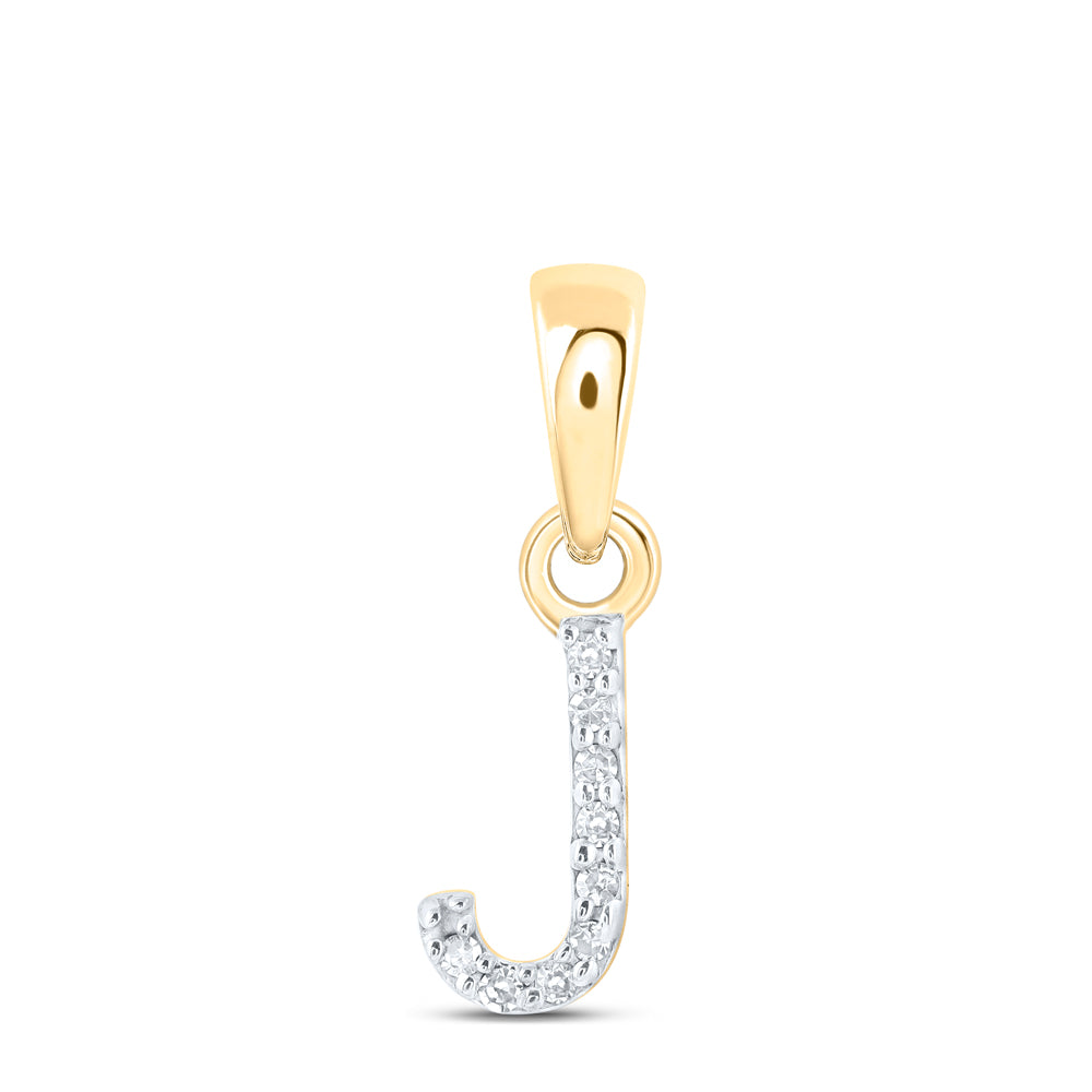 0.02CTW-DIA NK INITIAL "J" PENDANT