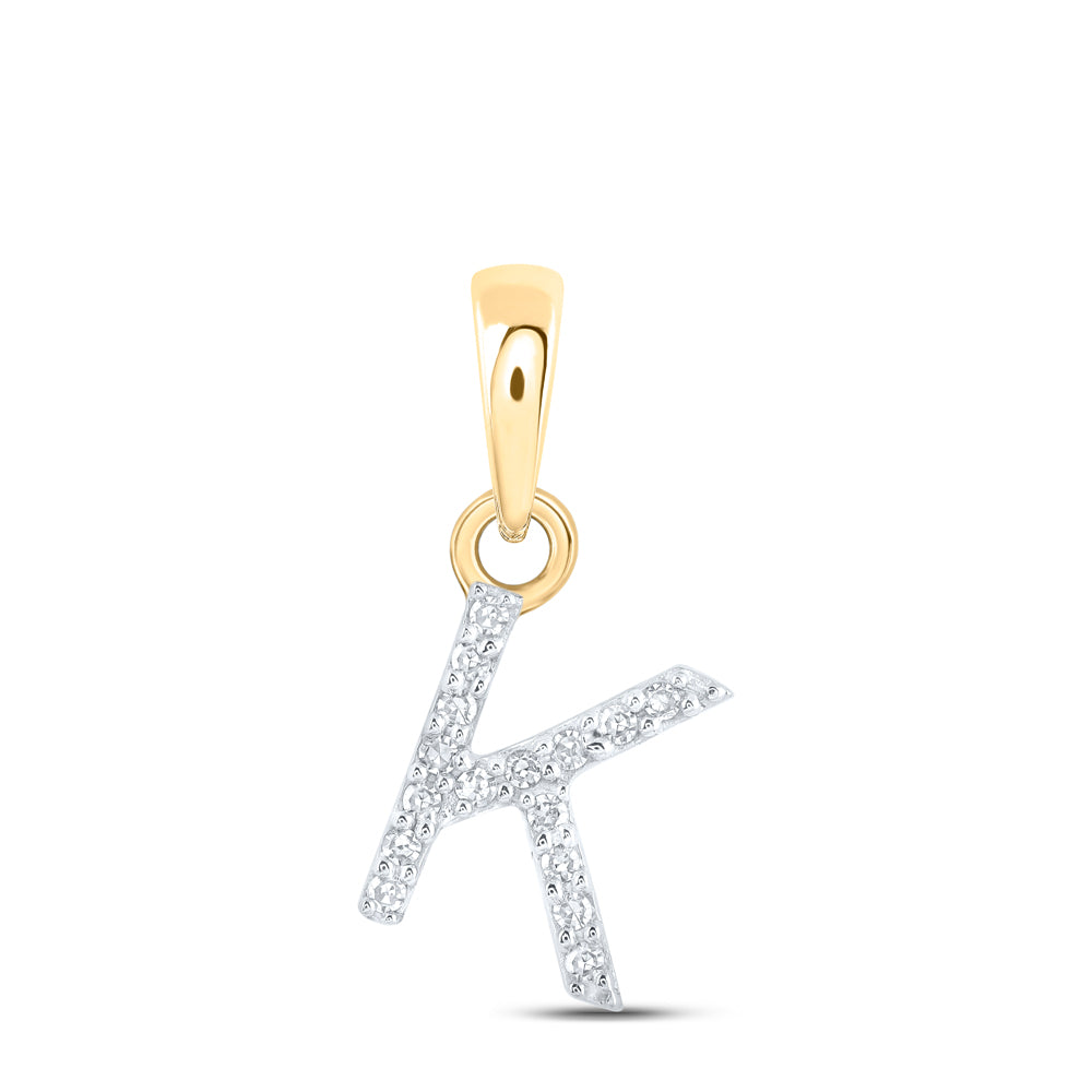 0.03CTW-DIA NK INITIAL "K" PENDANT