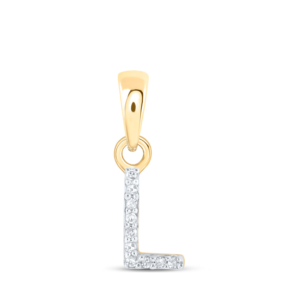 0.02CTW-DIA NK INITIAL "L" PENDANT