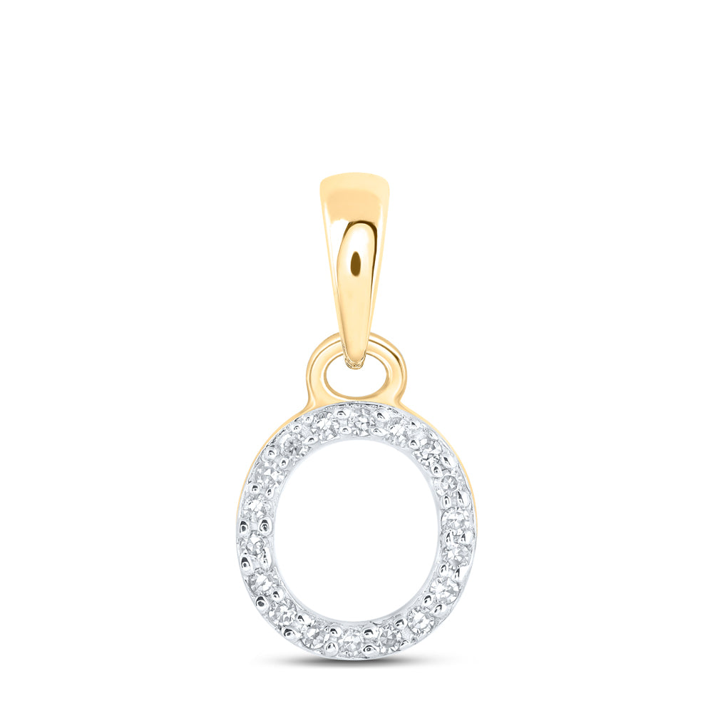 1/20CTW-DIA NK INITIAL "O" PENDANT