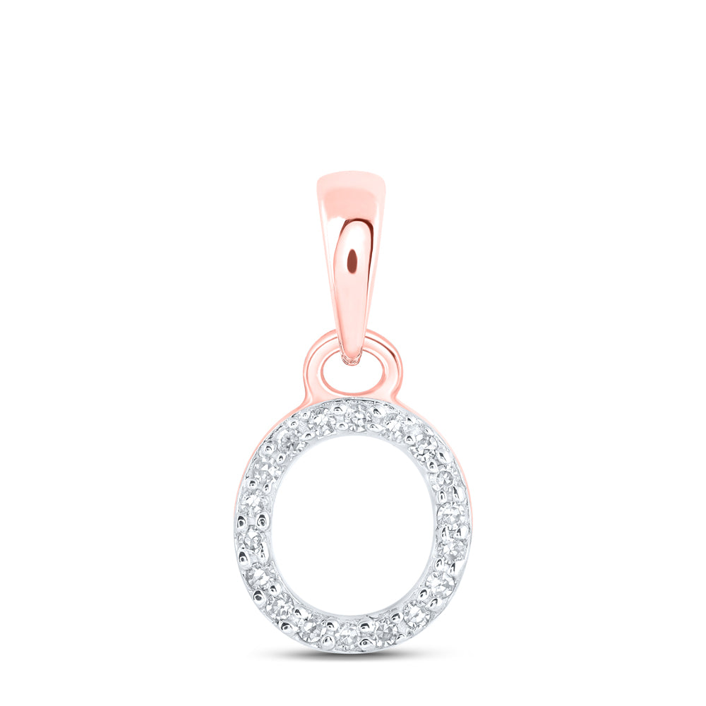 1/20CTW-DIA NK INITIAL "O" PENDANT