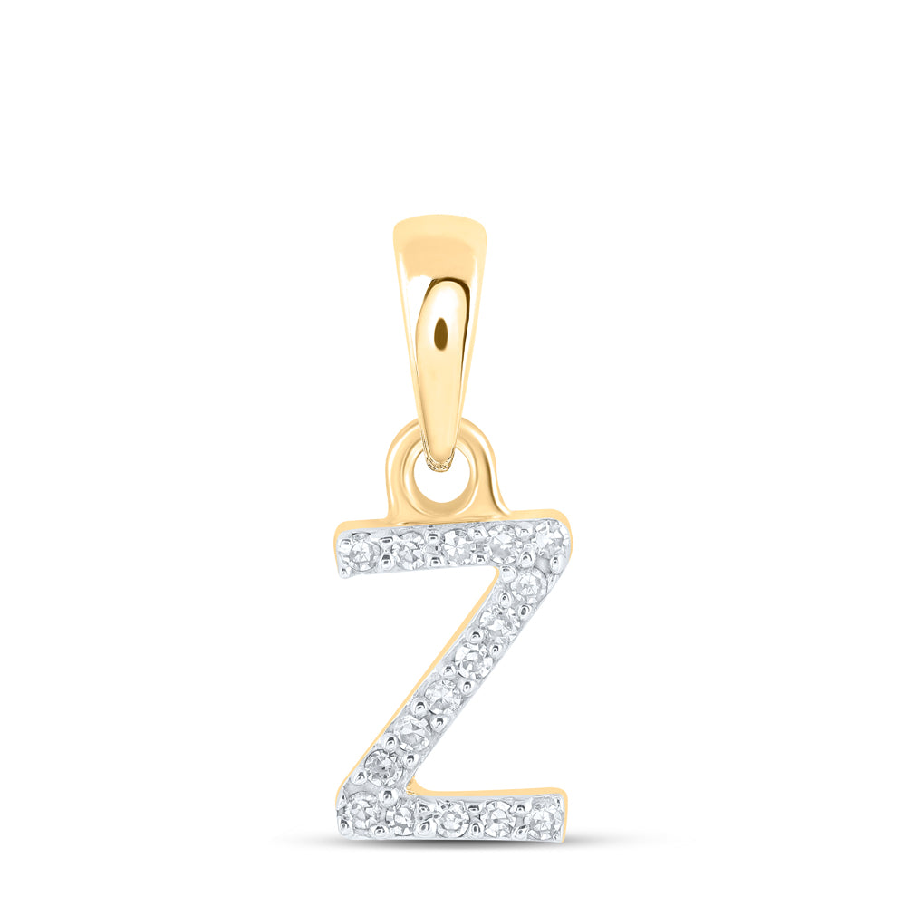 0.03CTW-DIA NK INITIAL "Z" PENDANT